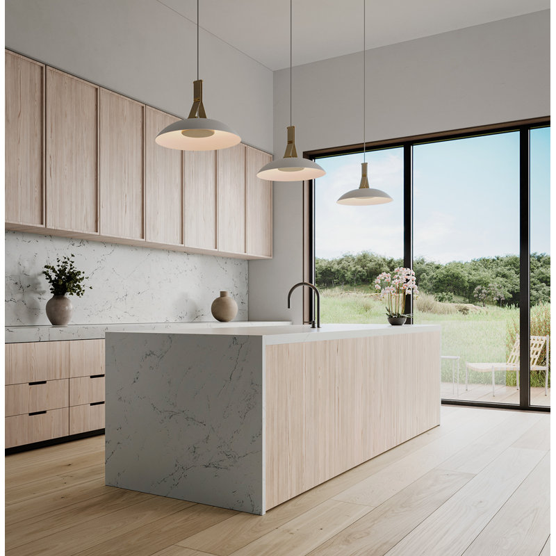 Volo 18" LED Pendant, Tan, White, 2700K