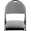  Ensemble de chaises pliantes en métal 4 pièces avec sièges rembourrés en bleu foncé et gris - portatif, empilable, antidérapant-1425061830