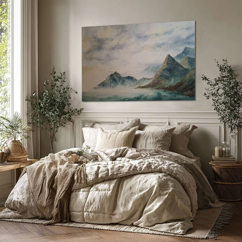 Art mural en toile grand format Snow Ridge - Décoration de salon, de chambre à coucher ou de bureau, L 36 po x H 24 po