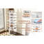7 étagères à chaussures, organisateur rotatif pour la chambre à coucher, tour à étagère blanche, support American Design,