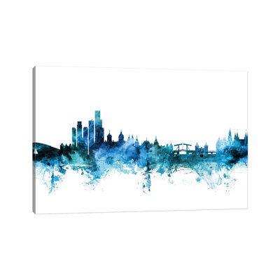 Amsterdam, The Netherlands Skyline by Michael Tompsett - Wrapped Canvas Gallery-Wrapped Canvas Giclée