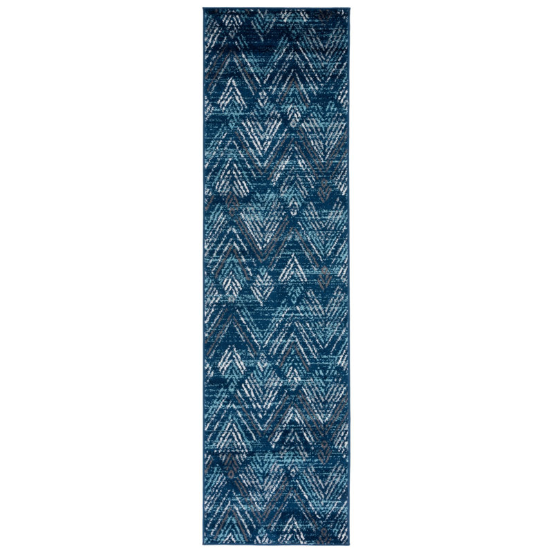Tapis à chevrons Brynlea Performance, Tapis de couloir 2 pi 3 po x 8 pi