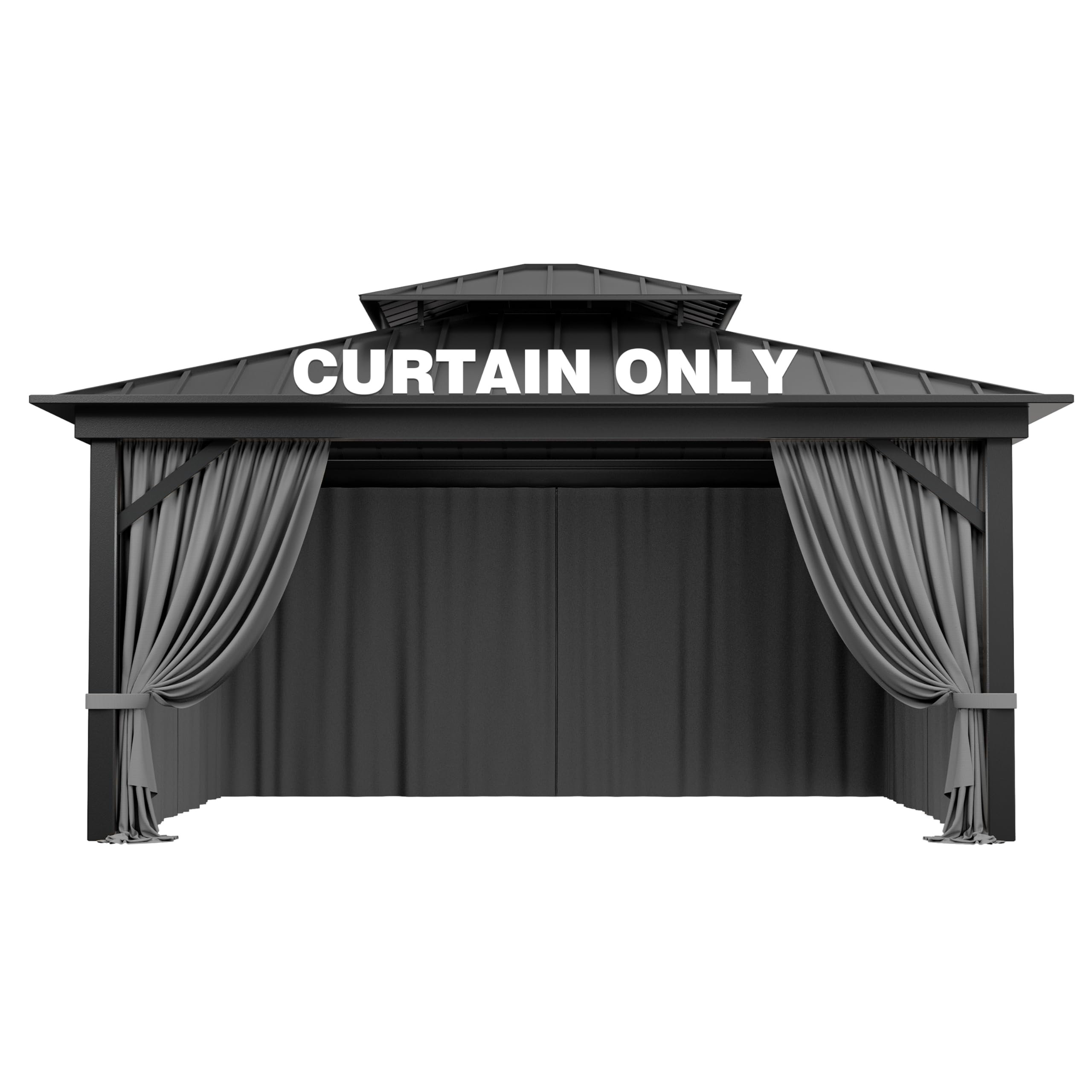 Barry Room 4-Panels Sidewall Curtains For Gazebo, Only Curtains ...