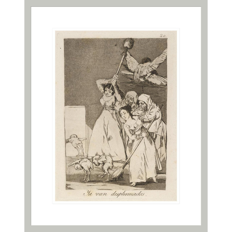 Vous avez desplumados. (Là, ils vont plumé.) Par Francisco de Goya, 21.75" H x 17.17" W
