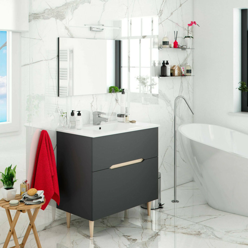 80 mm Bathroom Vanity, Anthracite