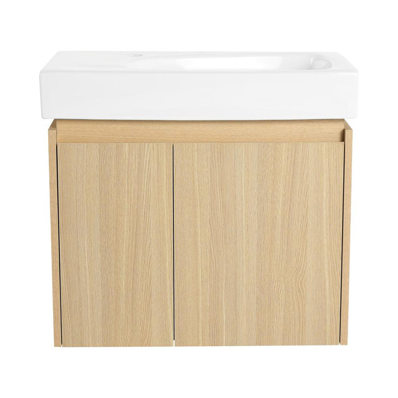 Meuble-lavabo simple 24 po avec comptoir en céramique 24 po, Chêne