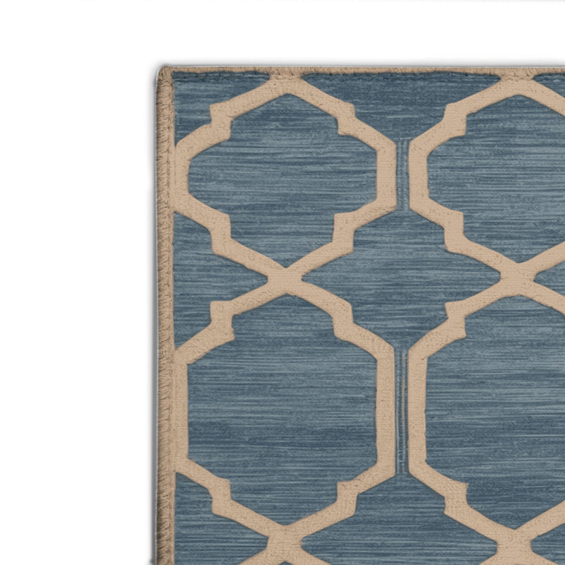 Trellis Gray Indoor and Outdoor Area Rug, Rectangle 2' x 3'