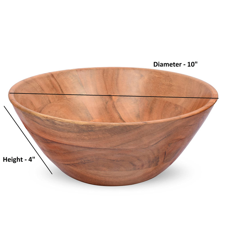 Union Rustic Kevondra Wood Salad Bowl