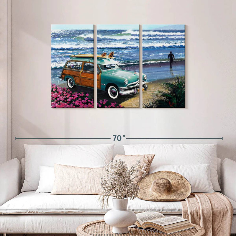 Surf City, peinture, H 28 po x l 45 po