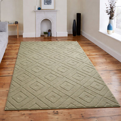 Beige Geometric Area Rug