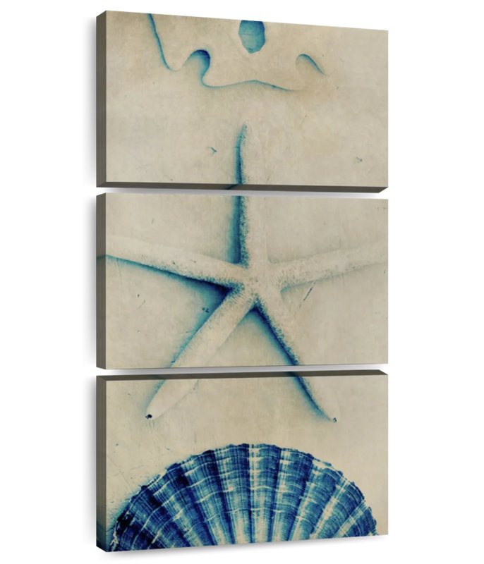 Coquillages sur le sable, H 44 po x l 21 po