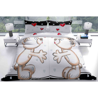 Happy Larry Dedham Duvet Cover Set with Pillow Shams and Pillowcases