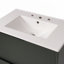 Meuble-lavabo de 30 po avec lavabo, rangement en contreplaqué flottant, capteur de lumière, lavabo en céramique, plateau en pierre frittée Calacatta Gold, pré-assemblé-118401286