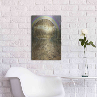 'Bitcoin New Age Six' by Steve Hunziker, Metal Wall Art