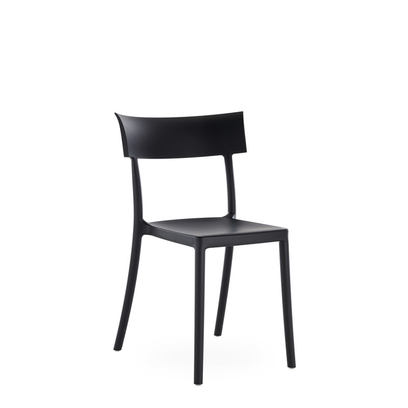 Catwalk Outdoor Dining Side Chair, Black