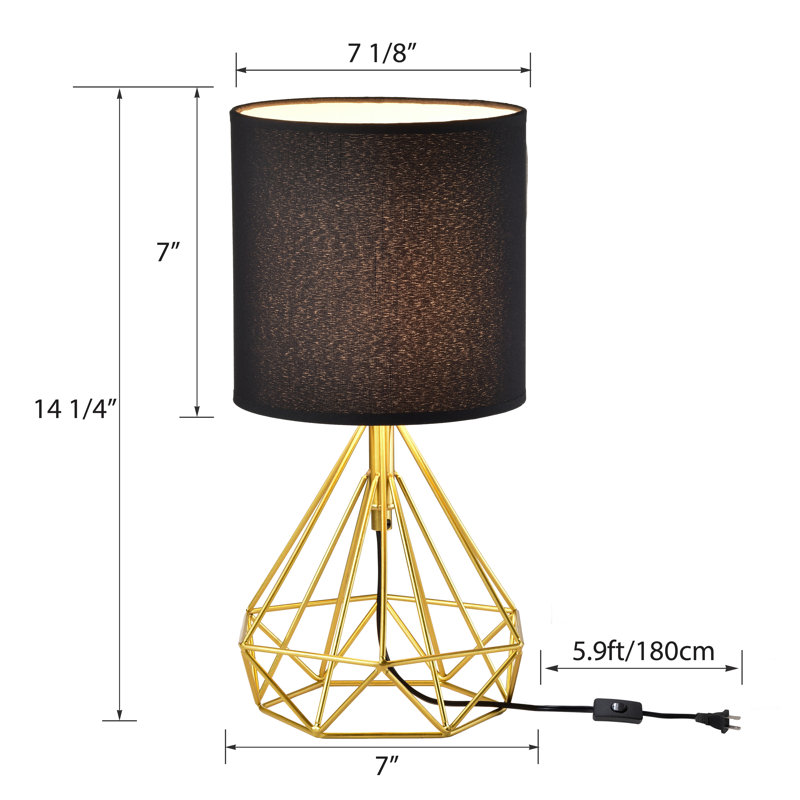 Amila Iron Table Lamp, Black