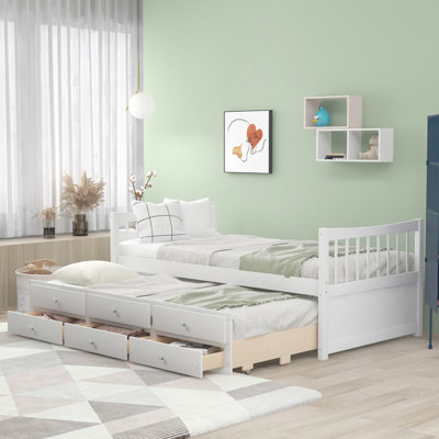 Twin Size Daybed With Trundle And Drawers