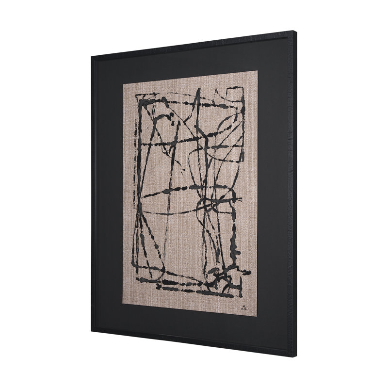 «Modern Work 2 a», reproduction d'art encadrée à la main avec passe-partout, Modern Work 1
