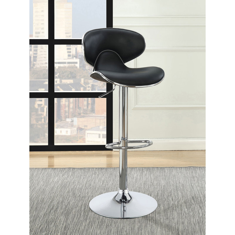 Tabouret de bar réglable Edenton (ensemble de 2), Noir, noir, noir, noir