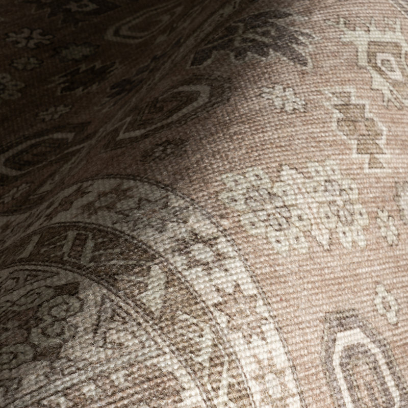 Handmade Beige Wool and Cotton Rectangular Area Rug, 9' x 12'