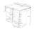Kitchen Island with Drop Leaf, Barn Door and Power Outlet-873897073