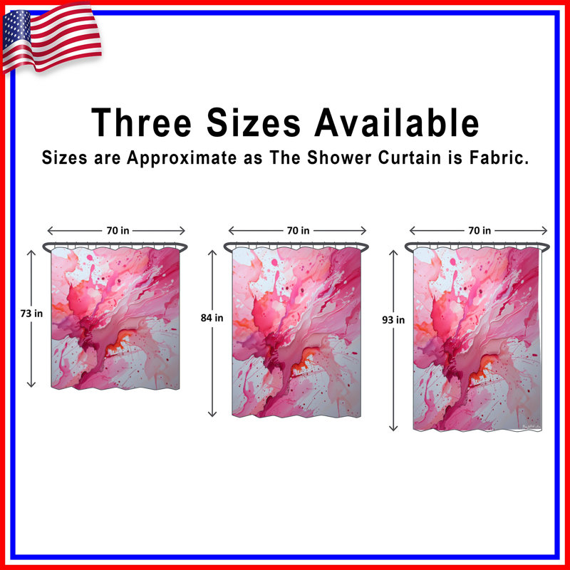Rideau de douche abstrait - Art Modern Decor, 70in W x 84in H