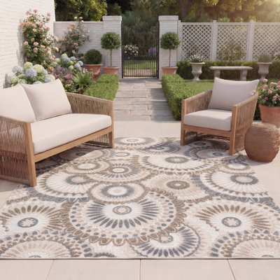 Tapis d'intérieur / extérieur à motif géométrique Longlier Performance