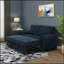 Canapé-lit de 57,48 po de large taille en tissu bleu marine avec dossier réglable, causeuse moderne pour salon