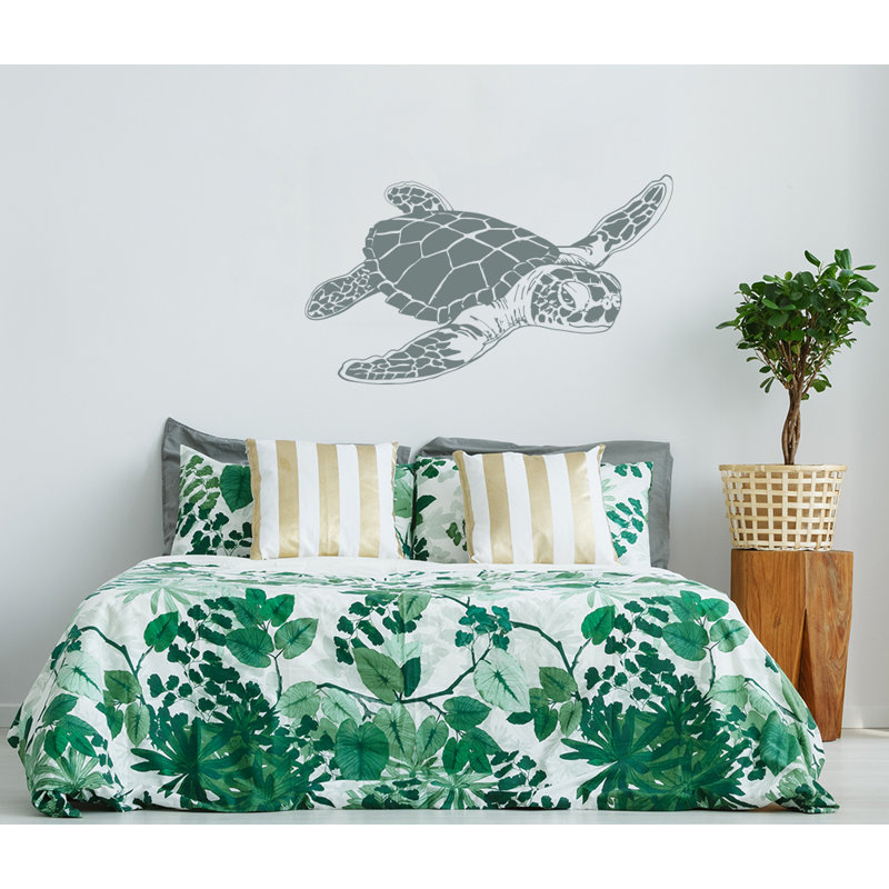 Décalcomanie murale tortue de mer, Gris