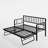 Nayma Metal Daybed with Trundle and LED Lights-1728031661