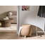 40cm Wide Round Solid Colour Pouffe Ottoman with Storage-1694850115