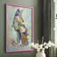 Fantastic Florals Fox, assis, reproduction encadrée - bois massif-1977935597-1984550922