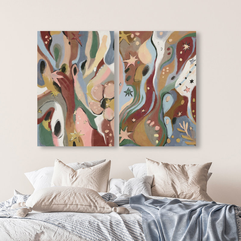 Modern Folk Set Set by Oliver Gal, 90"H x 60"W, Gallery Wrapped
