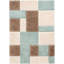 Tapis bleu / brun / crème en polypropylène à poils longs Katy-Joanne-817743434