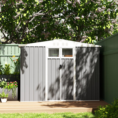 Outsunny 8 x 4 ft Metal Garden Shed Waterproof Galvanised Steel