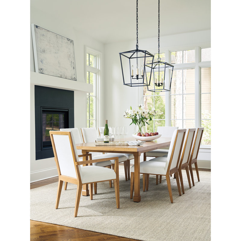Mid-Century Modern Brown Extendable Wood Dining Table