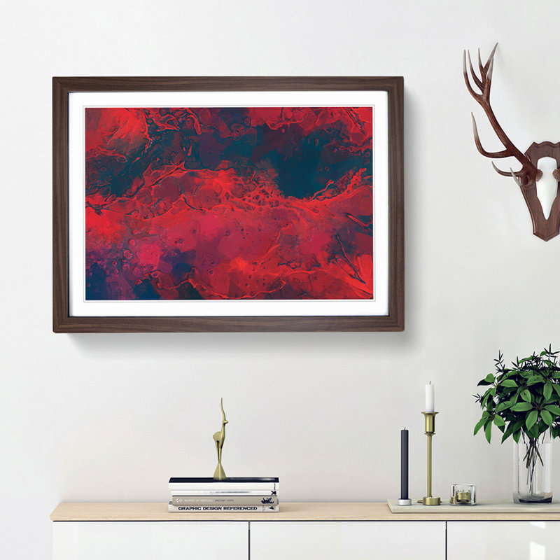 Spirit of Delirium in Abstract - Framed Print, 48cm H x 65cm W x 2cm D, Walnut Framed