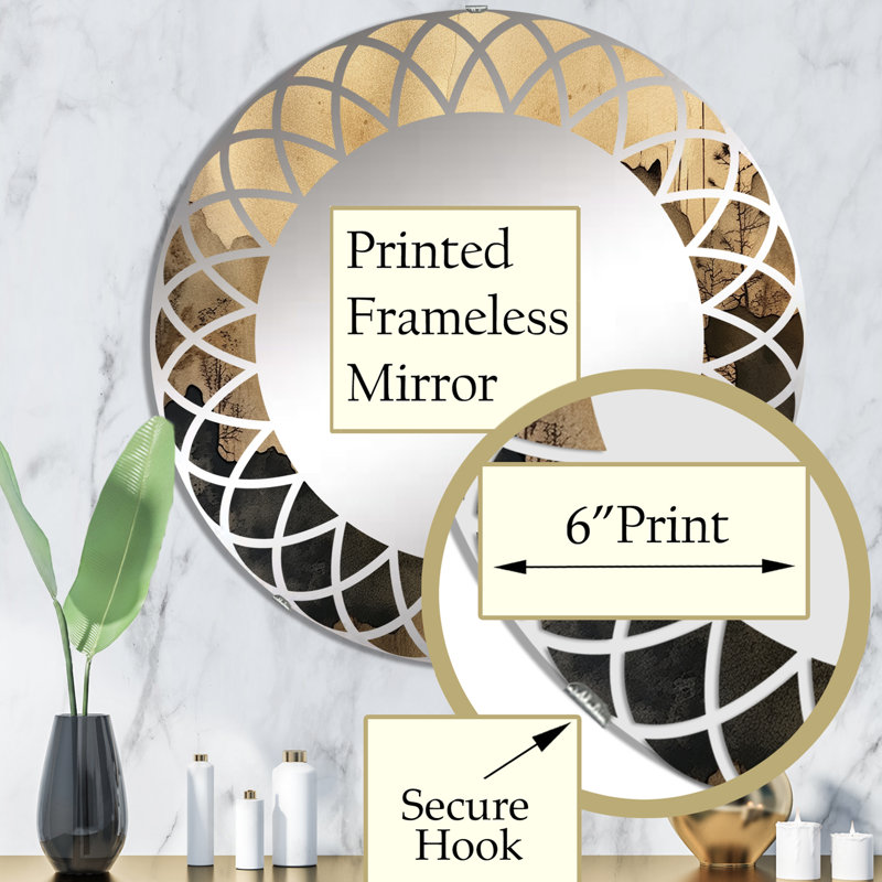 Miroir mural Zylah, 32 po x 32 po