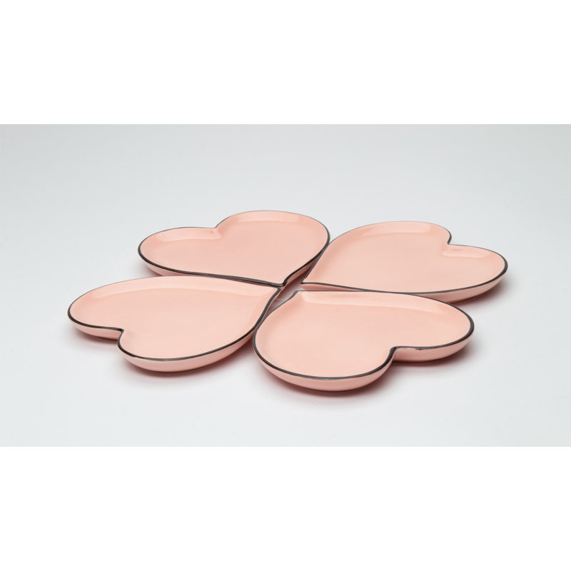 Ensemble de 4 assiettes Happy Heart