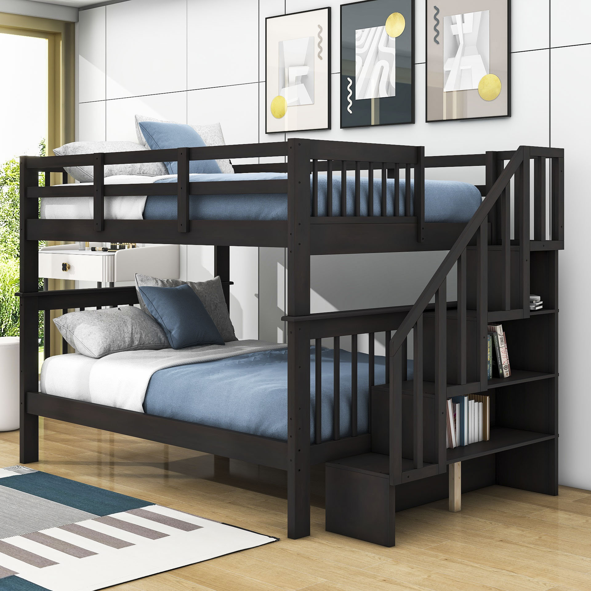 Harriet bee almedacheatham full over deals full bunk bed bed frame