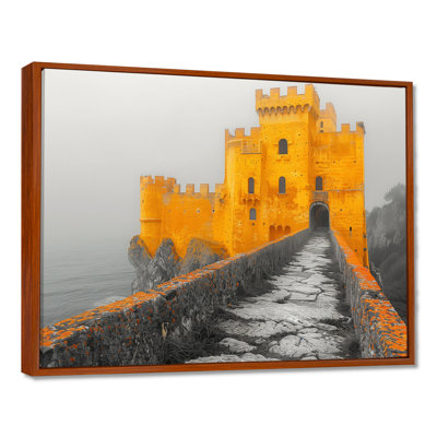 Impression d'art mural monochrome, jaune et gris, Irlande Fortress II