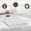Organisateur d'ustensiles, organisateur de tiroir à couverts - Organisateur de couverts en bambou à 7 emplacements, séparateur multifonctionnel pour couverts de cuisine, accessoires pour cheveux, outils de réparation, ensemble d'art L13” x l17” (Blanc)