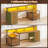 Joceleen 66.9'' W Computer Desk with 5 Drawer-1915786191