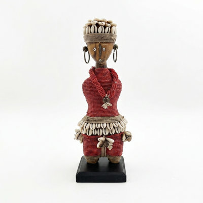 African Beaded Namji Doll, Small 11 in