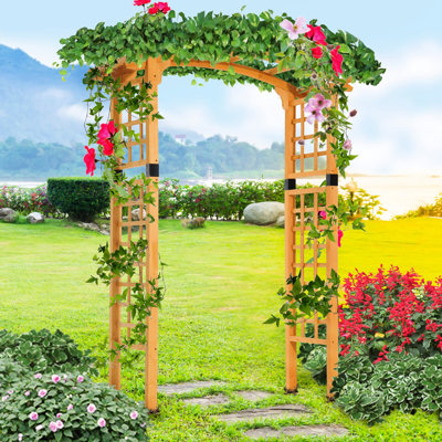 90In Backyard Trellis Garden Arch - Create An Elegant Outdoor Ambiance With Wood Decor 'S Beauty Addition