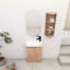 Meuble-lavabo autoportant de 23 po avec lavabo en céramique et support de rangement, portes à fermeture en douceur-1806109330