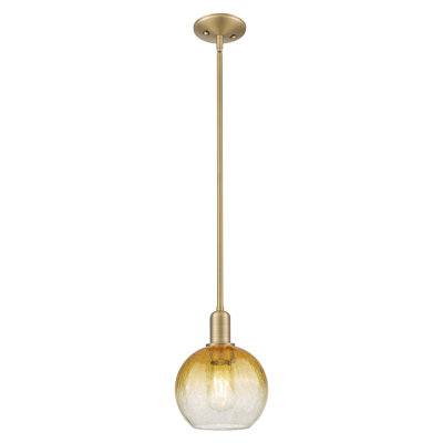 Downtown Urban - Brookhaven Globe - Mini-luminaire suspendu avec tige 8 po 1 lumière - Abat-jour