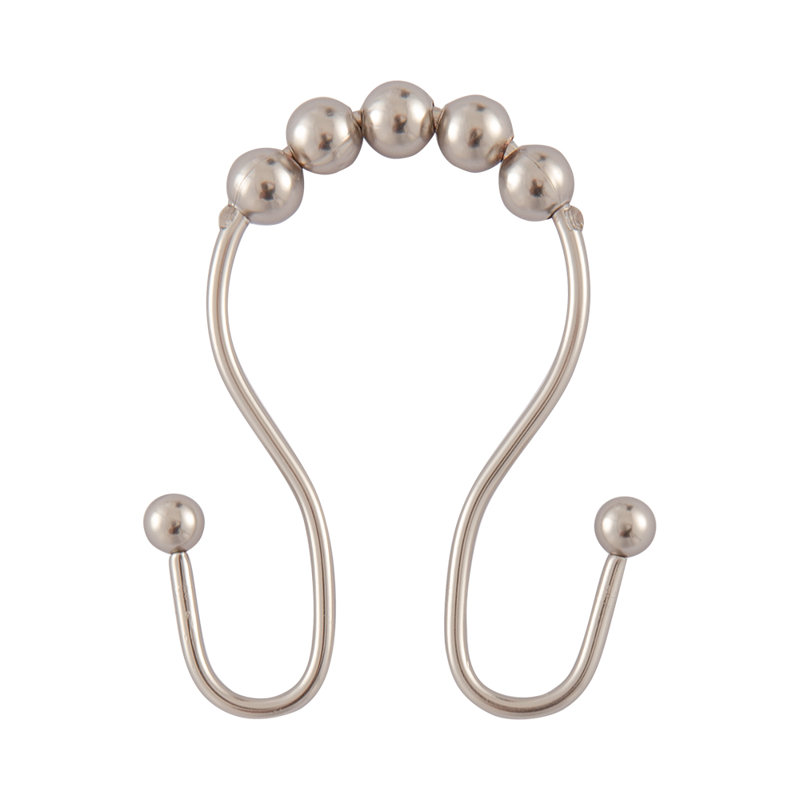 Stainless Steel Shower Curtain Hook, Brushed Nickel