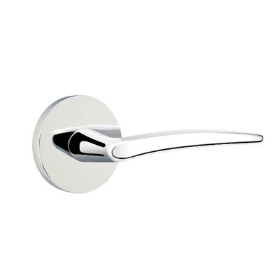 Poseidon Flat Privacy (Bed & Bath) Door Lever with Round Rosette