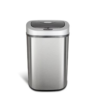 Busch Systems Summit SI Triple Recycling & Trash Can, 30 Gallon, Silver/Grey
